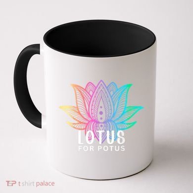 Lotus For Potus Kamala Harris Support Design Election 2024 Coffee Mug