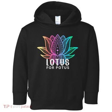 Lotus For Potus Kamala Harris Support Design Election 2024 Toddler Hoodie