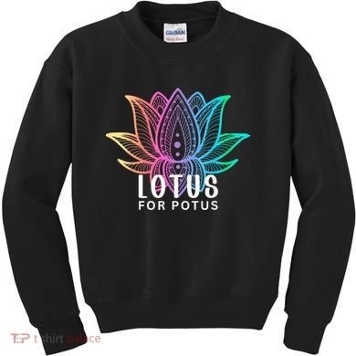 Lotus For Potus Kamala Harris Support Design Election 2024 Kids Sweatshirt