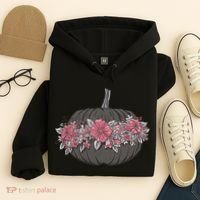 Lovely Flowered Pumpkin Hoodie thumb 4