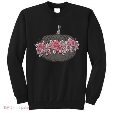 Lovely Flowered Pumpkin Sweatshirt