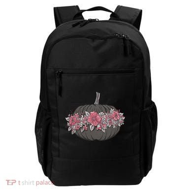 Lovely Flowered Pumpkin Backpack