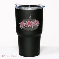 Lovely Flowered Pumpkin Tumbler thumb 0