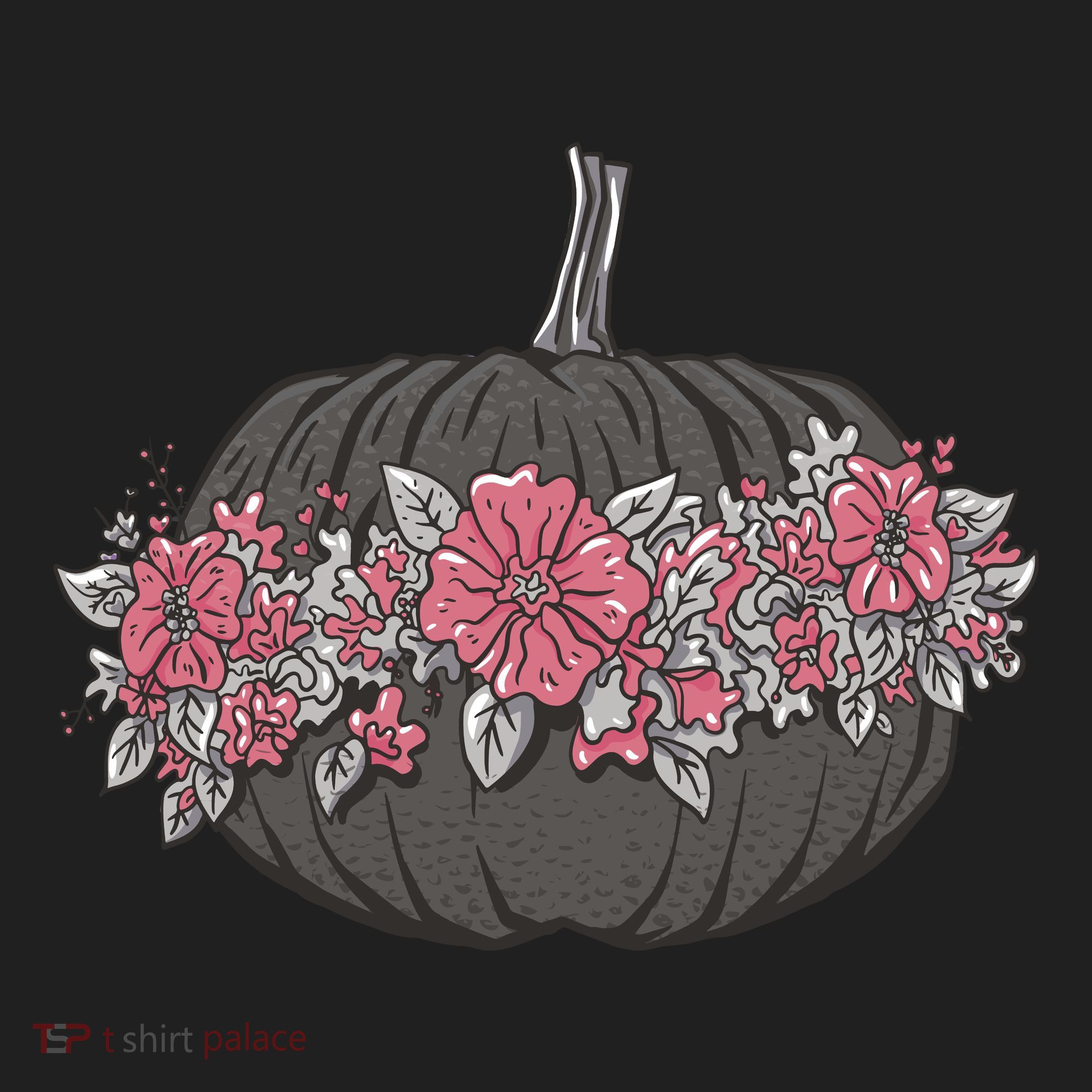Lovely Flowered Pumpkin Tumbler
