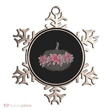 Lovely Flowered Pumpkin Ornament