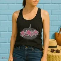 Lovely Flowered Pumpkin Women's Tank Top thumb 2