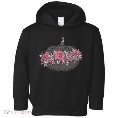 Lovely Flowered Pumpkin Toddler Hoodie