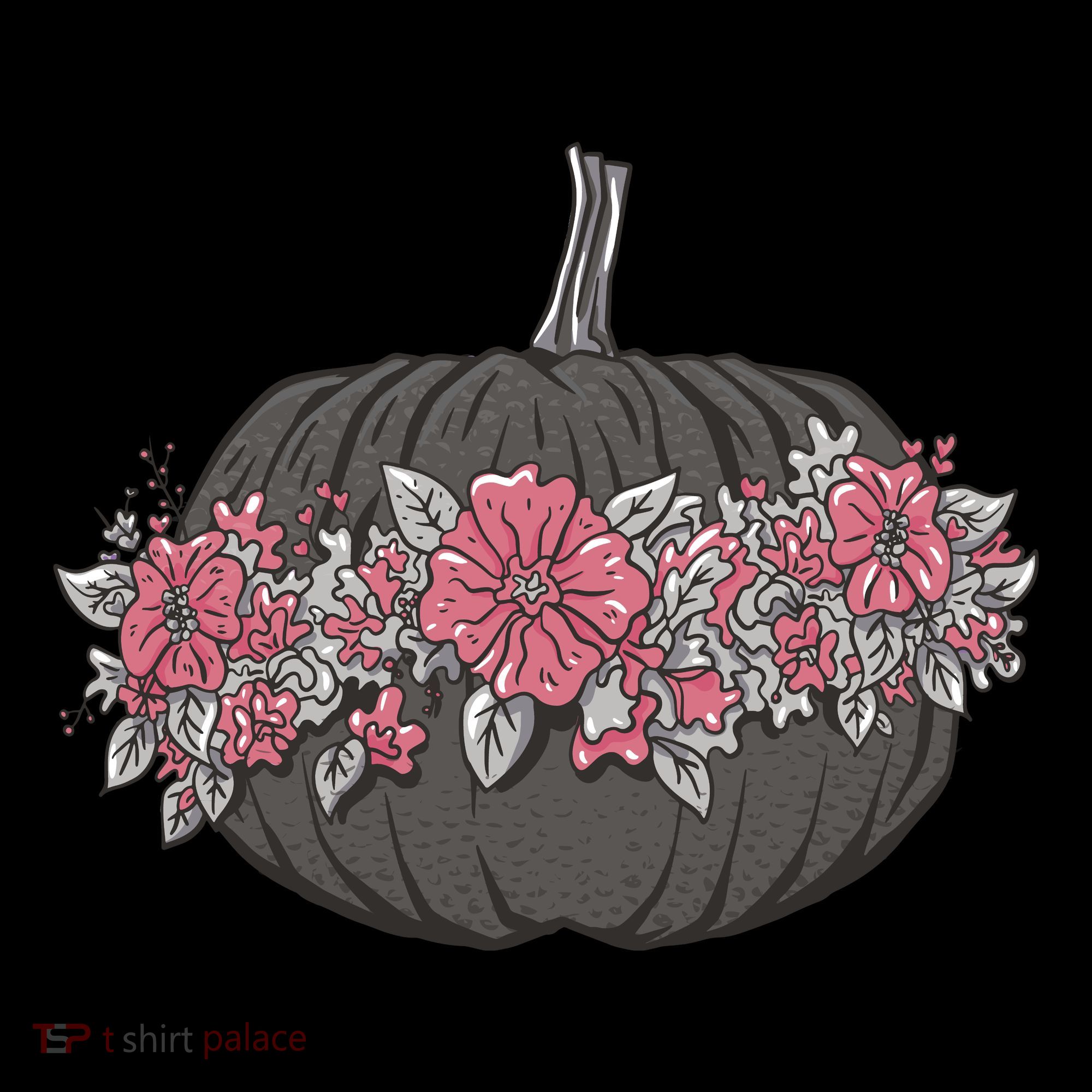 Lovely Flowered Pumpkin Tank Top