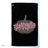 Lovely Flowered Pumpkin Golf Towel thumb 0