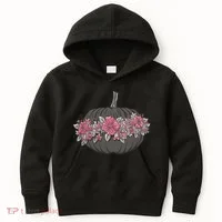 Lovely Flowered Pumpkin Kids Hoodie thumb 0