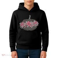 Lovely Flowered Pumpkin Kids Hoodie thumb 4