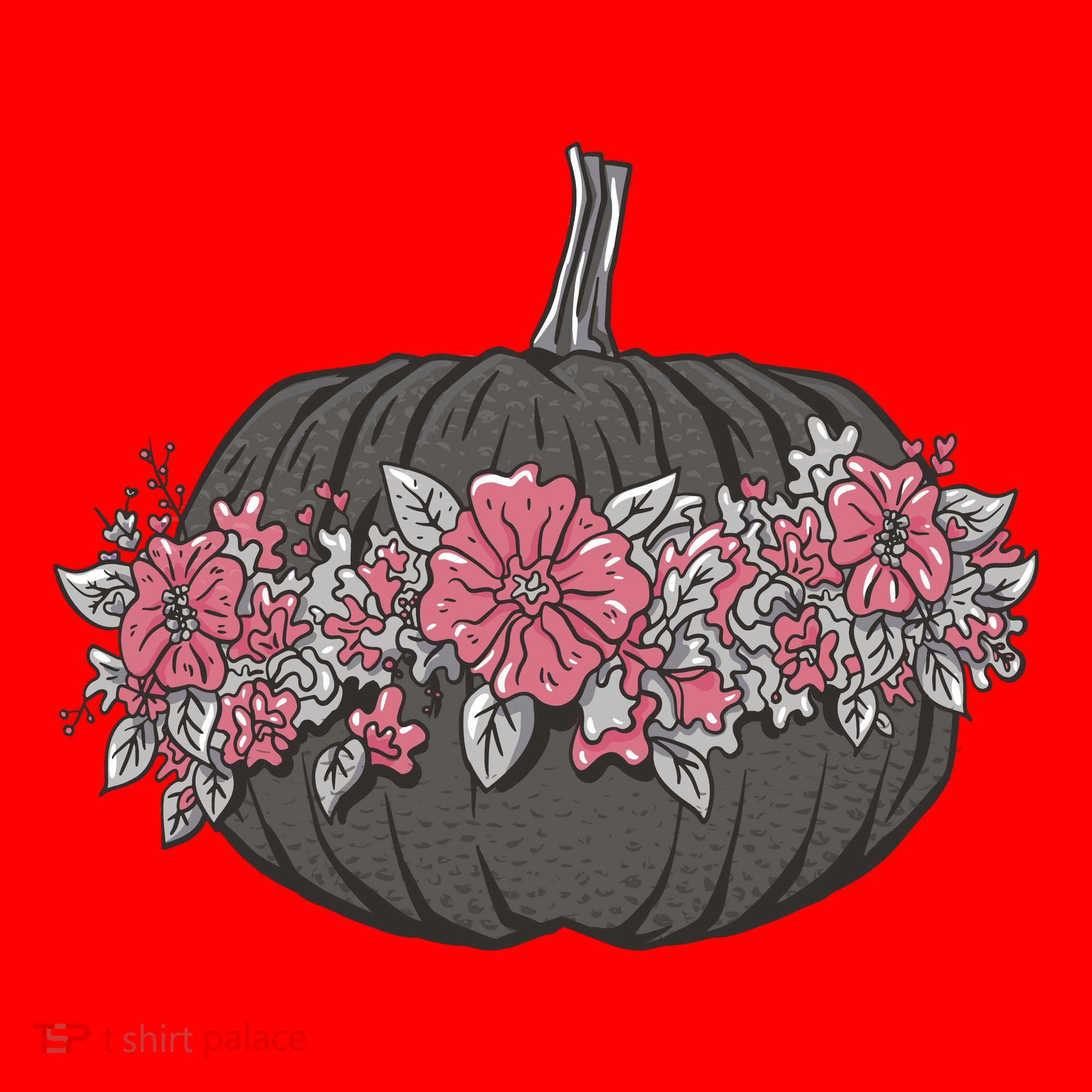 Lovely Flowered Pumpkin Santa Hat
