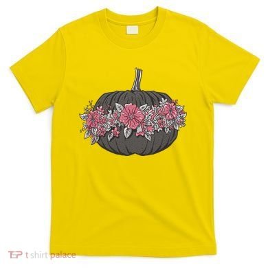 Lovely Flowered Pumpkin T-Shirt