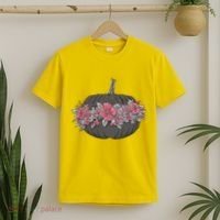 Lovely Flowered Pumpkin T-Shirt thumb 2