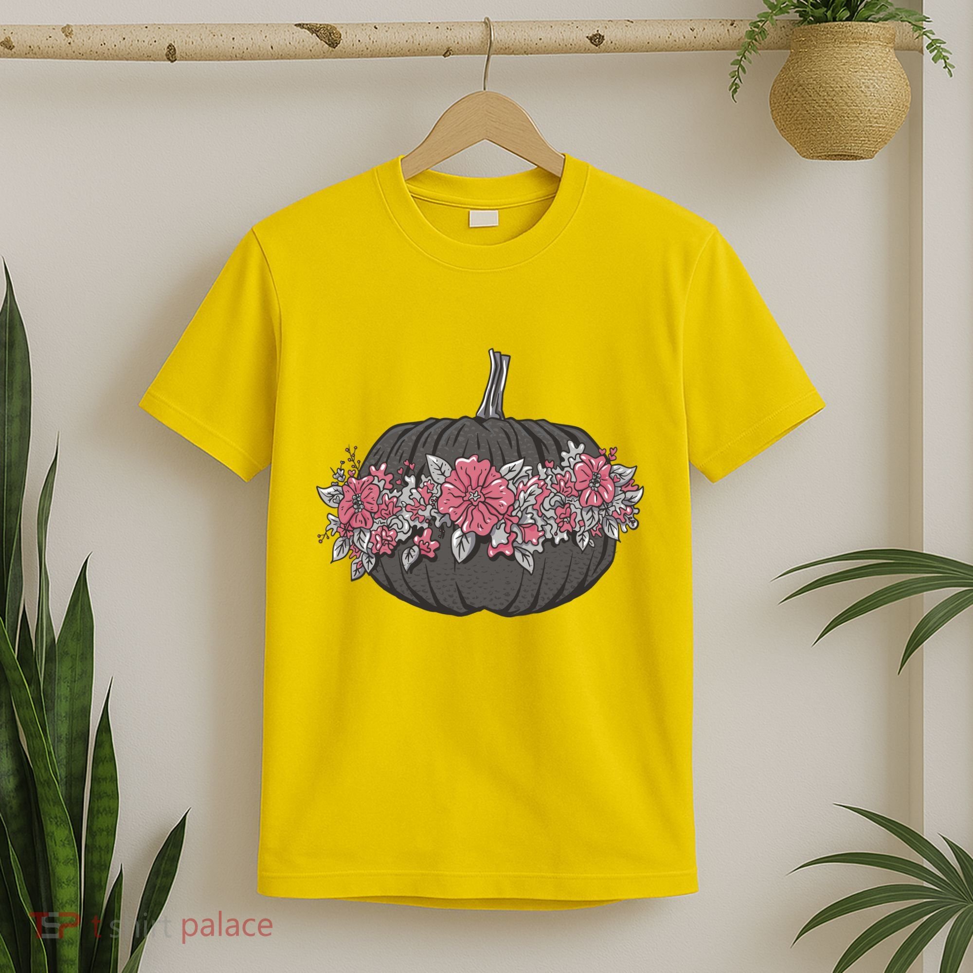 Lovely Flowered Pumpkin T-Shirt