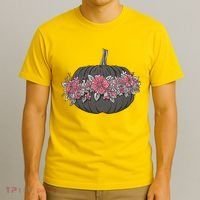 Lovely Flowered Pumpkin T-Shirt thumb 3