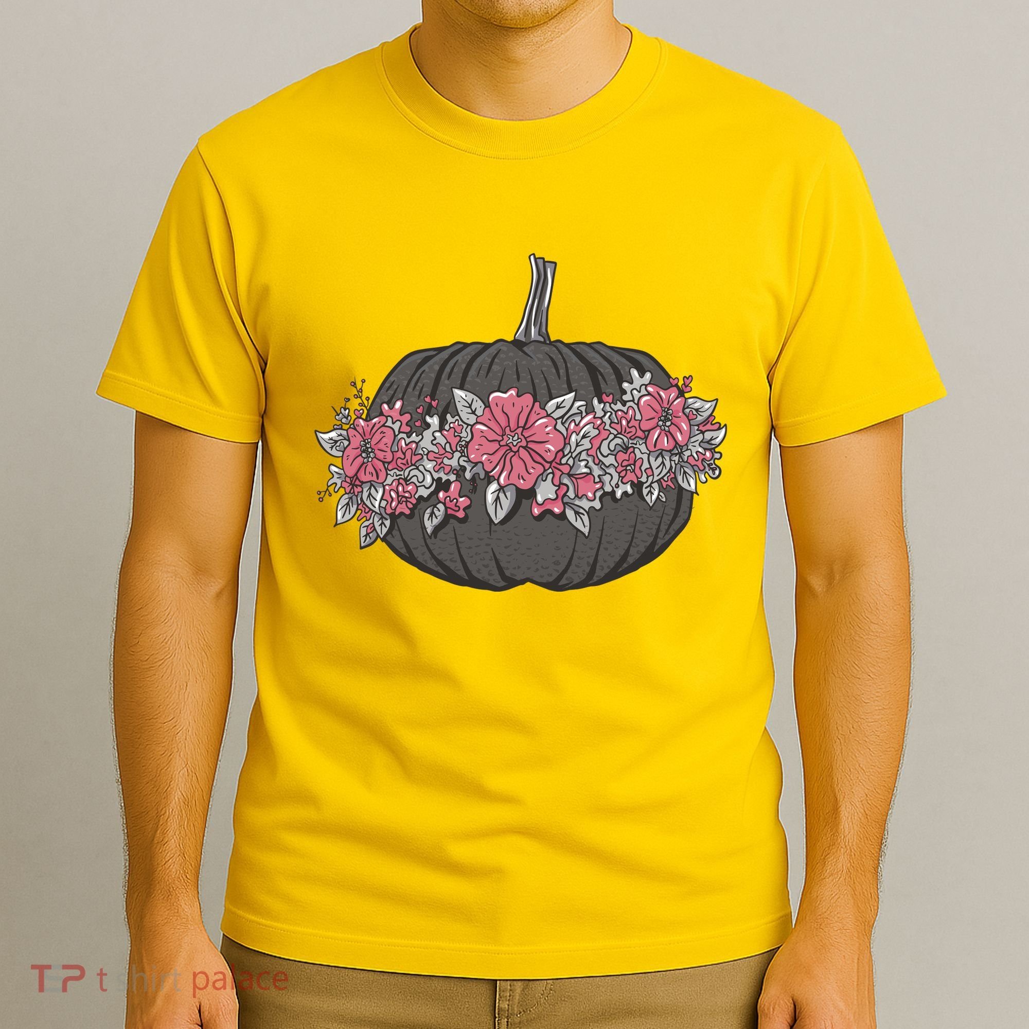 Lovely Flowered Pumpkin T-Shirt