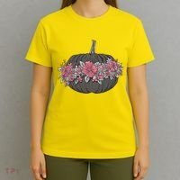 Lovely Flowered Pumpkin T-Shirt thumb 4