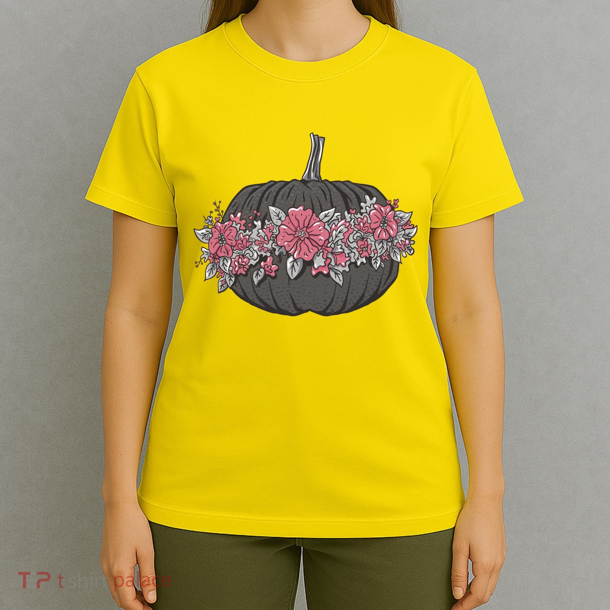 Lovely Flowered Pumpkin T-Shirt