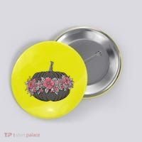 Lovely Flowered Pumpkin Button thumb 0