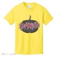 Lovely Flowered Pumpkin Kids T-Shirt thumb 0