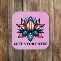 Lotus For Potus Usa Election Coaster thumb 0