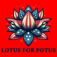Lotus For Potus Usa Election Santa Hat thumb 1