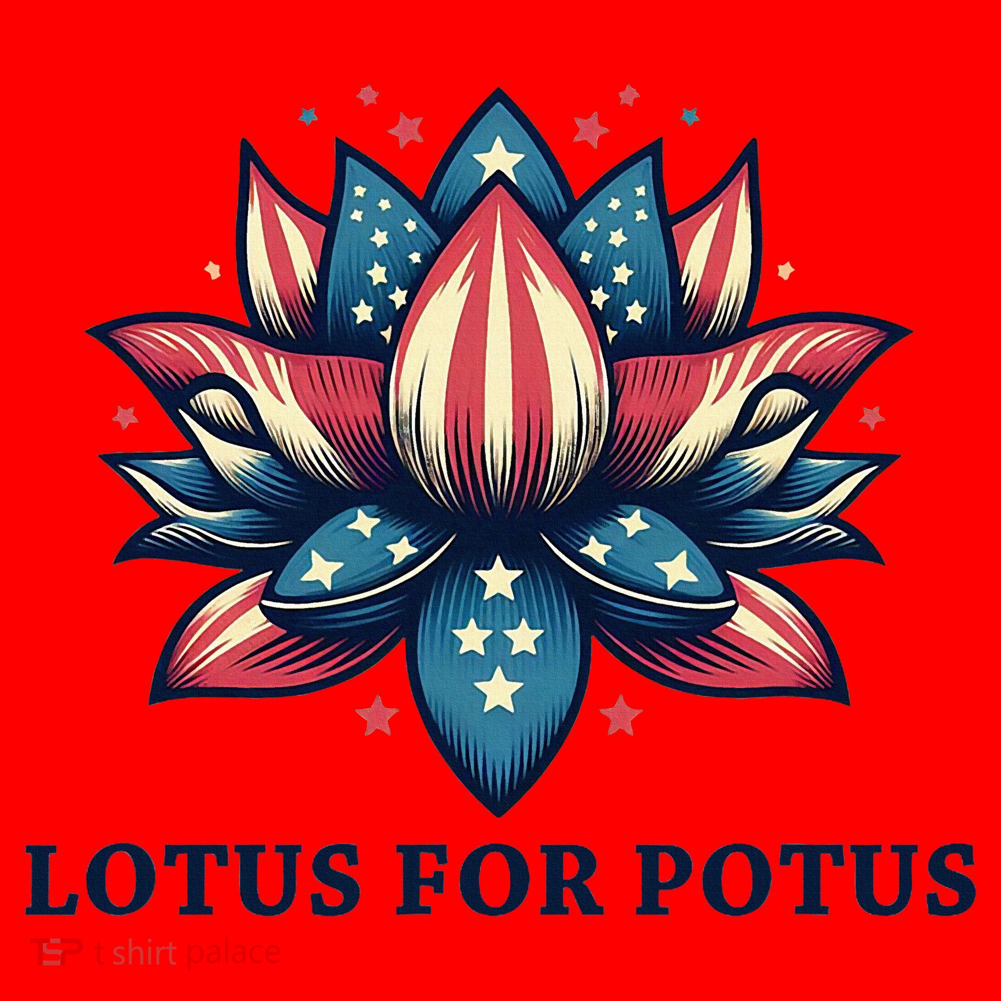 Lotus For Potus Usa Election Santa Hat
