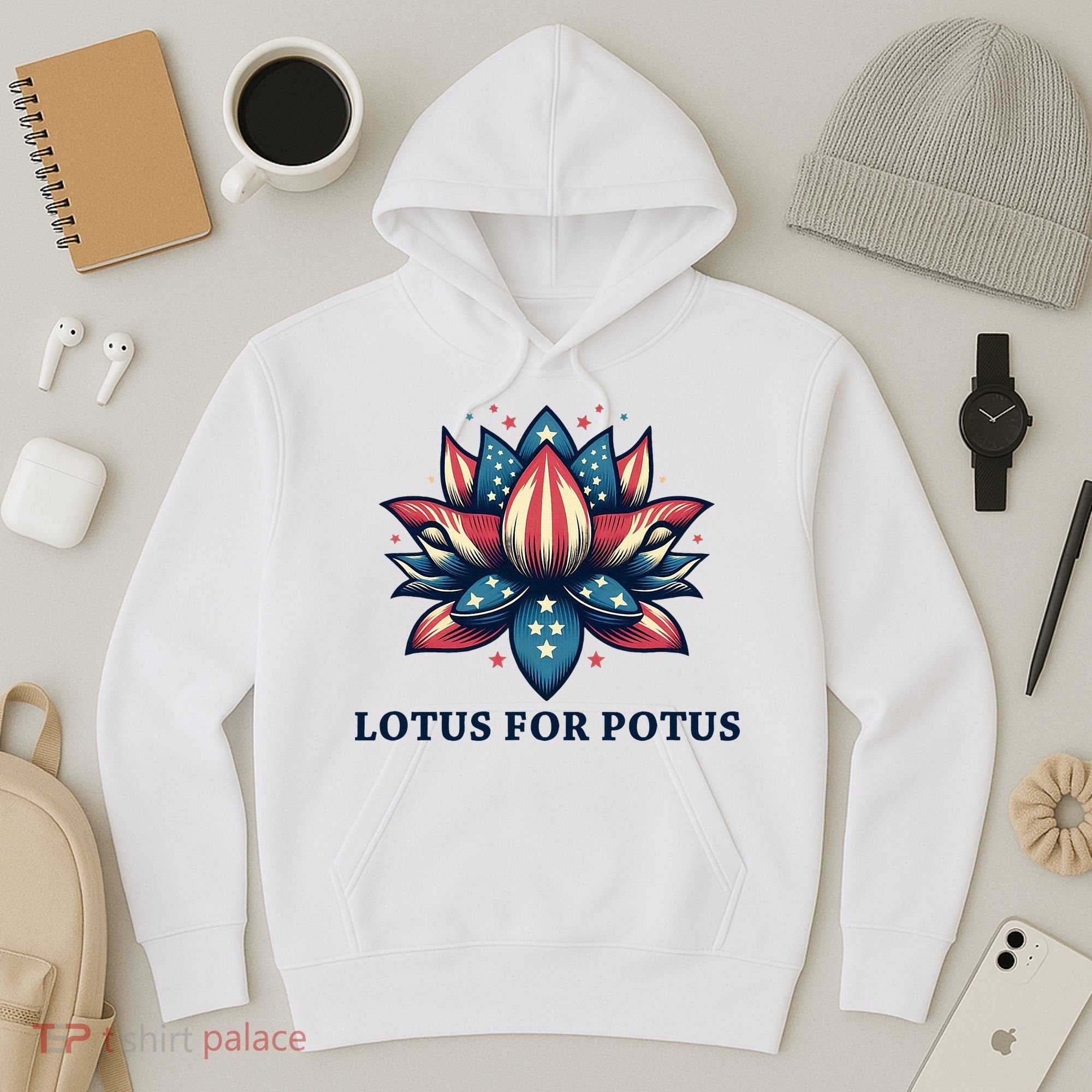 Lotus For Potus Usa Election Hoodie