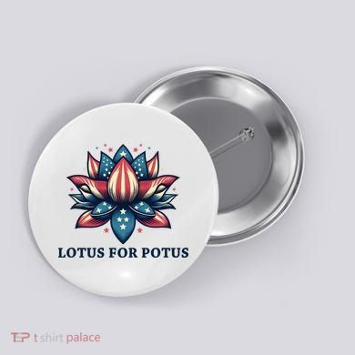 Lotus For Potus Usa Election Button