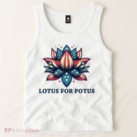 Lotus For Potus Usa Election Tank Top thumb 2