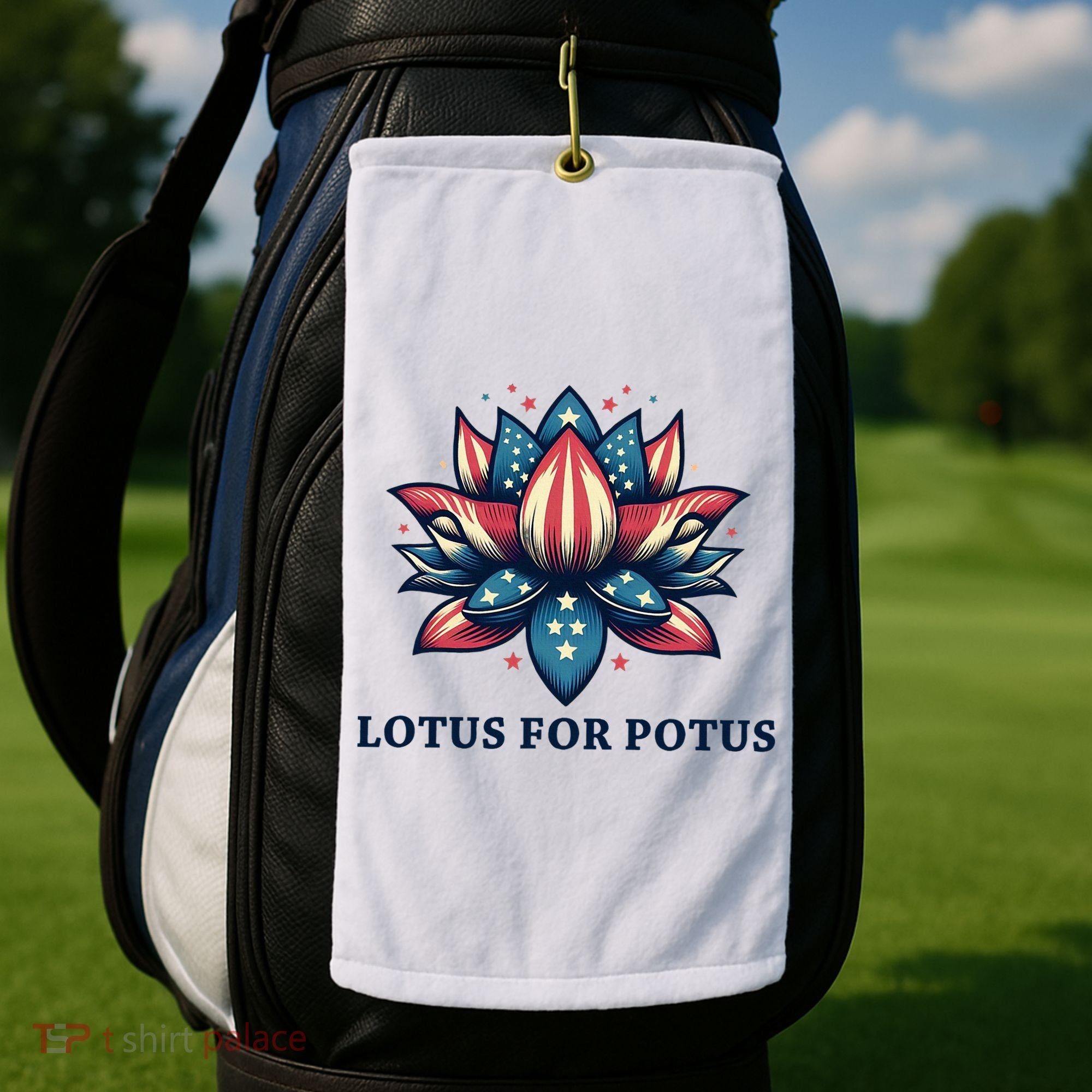 Lotus For Potus Usa Election Golf Towel