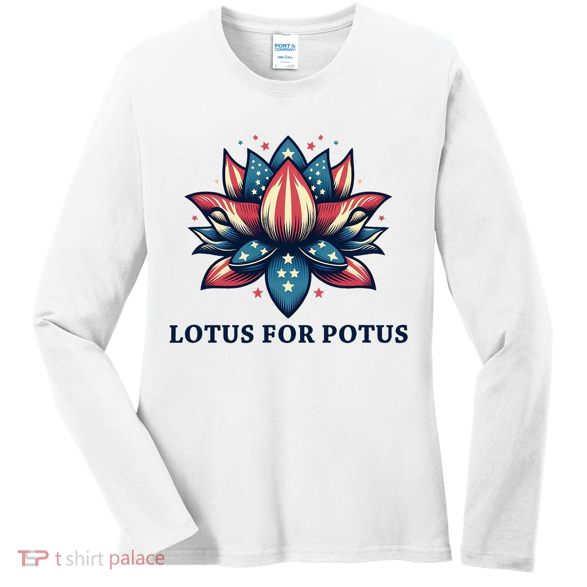 Lotus For Potus Usa Election Women's Long Sleeve Shirt