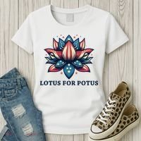Lotus For Potus Usa Election Women's T-Shirt thumb 3