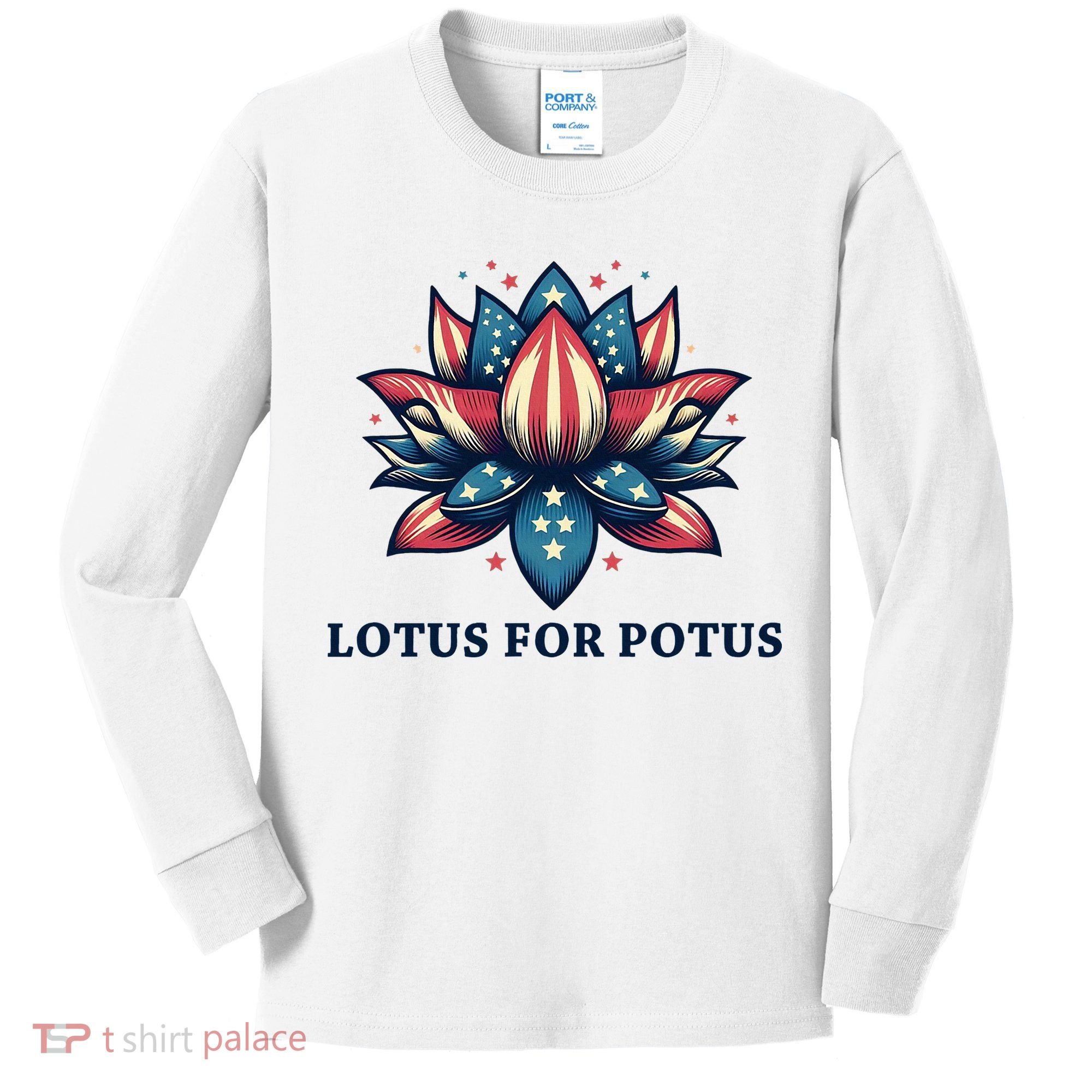 Lotus For Potus Usa Election Kids Long Sleeve Shirt