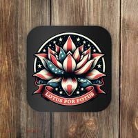 Lotus For Potus Usa Election Coaster thumb 0