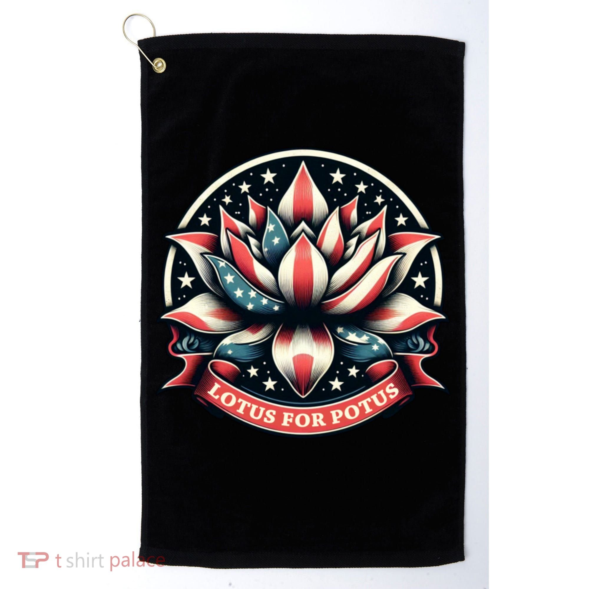 Lotus For Potus Usa Election Golf Towel