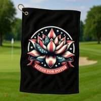 Lotus For Potus Usa Election Golf Towel thumb 1