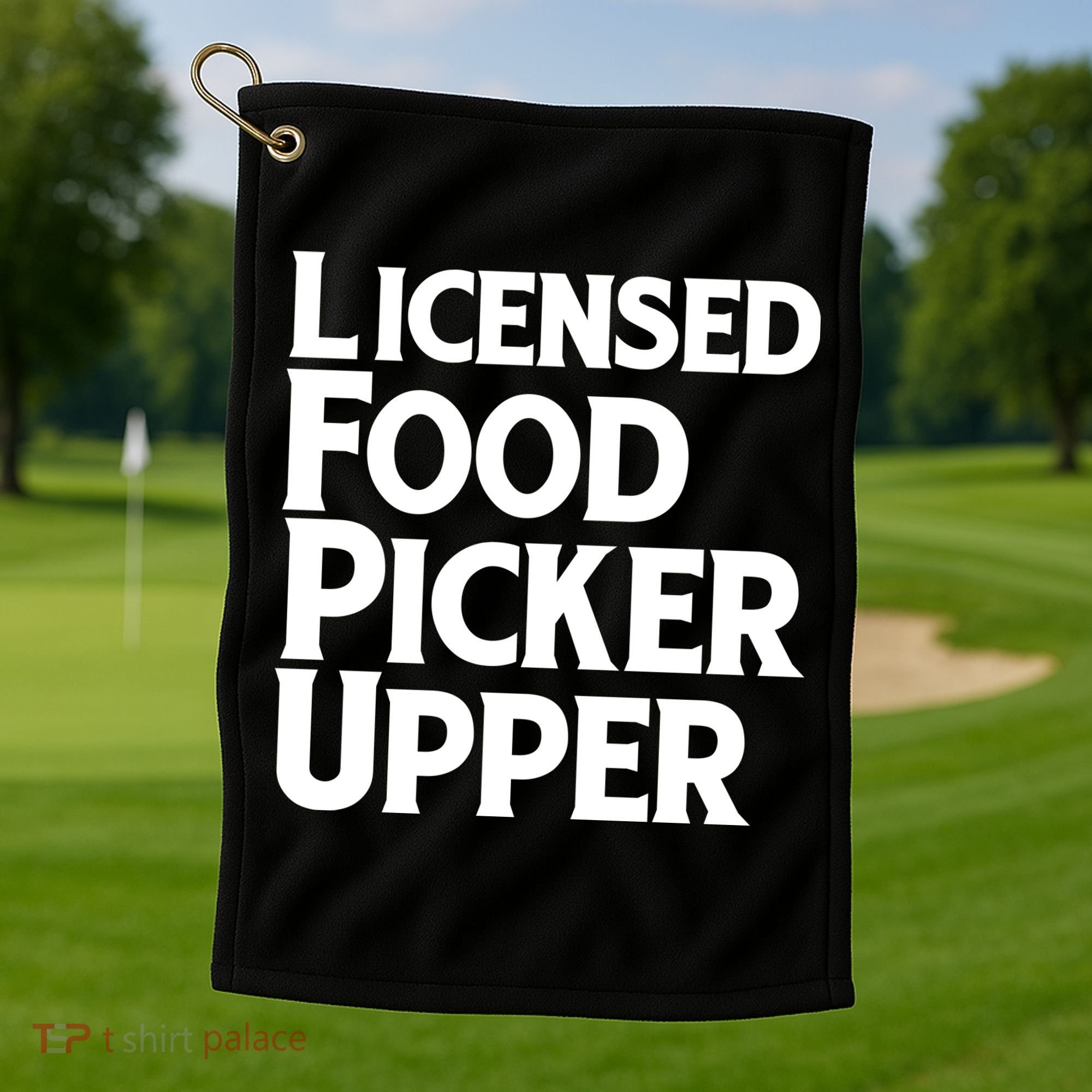 Licensed Food Picker Upper Golf Towel