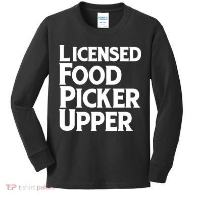 Licensed Food Picker Upper Kids Long Sleeve Shirt