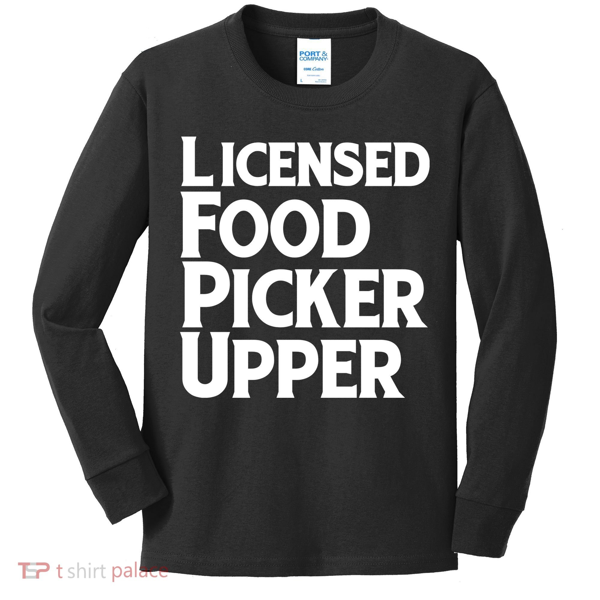 Licensed Food Picker Upper Kids Long Sleeve Shirt