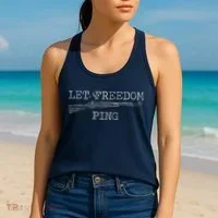 Let Freedom Ping Premium Women's Tank Top thumb 2