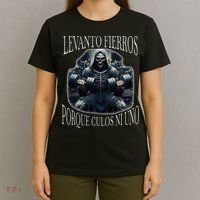Levanto Fierros Porque Calacas Chidas Gym T-Shirt thumb 4