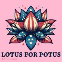 Lotus For Potus Usa Election Red White And Blue Coaster thumb 2