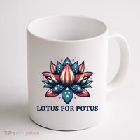 Lotus For Potus Usa Election Red White And Blue Coffee Mug thumb 1