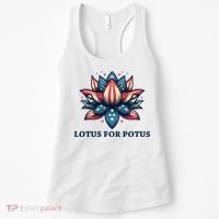 Lotus For Potus Usa Election Red White And Blue Women's Tank Top thumb 0