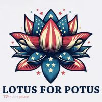 Lotus For Potus Usa Election Red White And Blue Women's Tank Top thumb 5