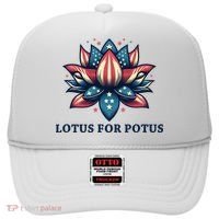 Lotus For Potus Usa Election Red White And Blue Hat thumb 0