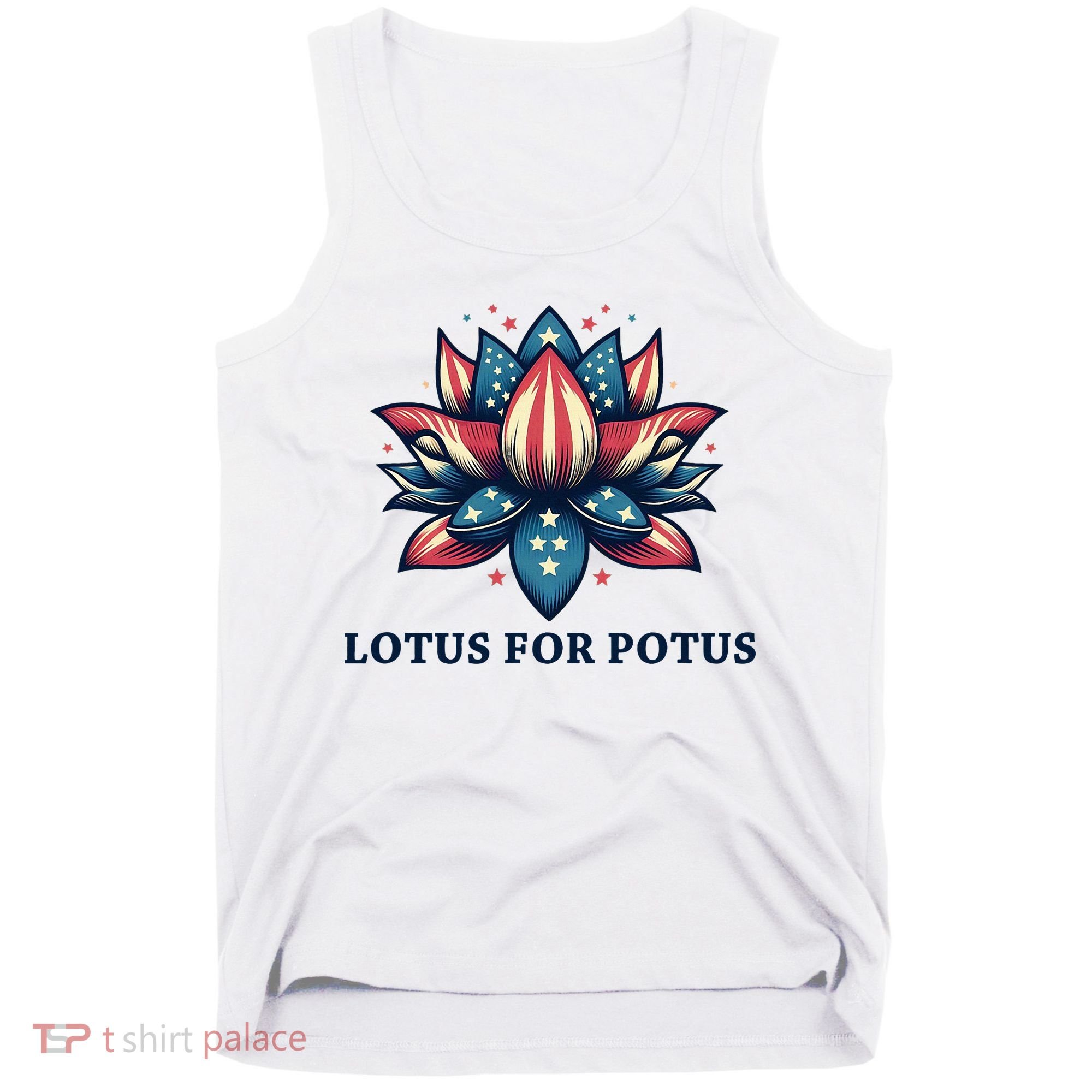 Lotus For Potus Usa Election Red White And Blue Tank Top