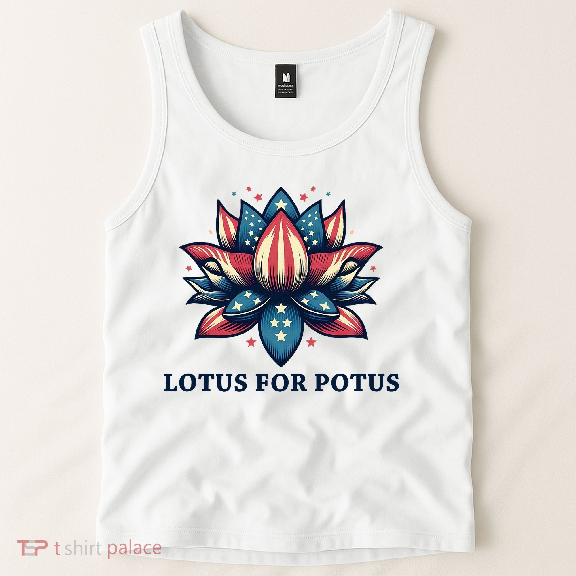 Lotus For Potus Usa Election Red White And Blue Tank Top